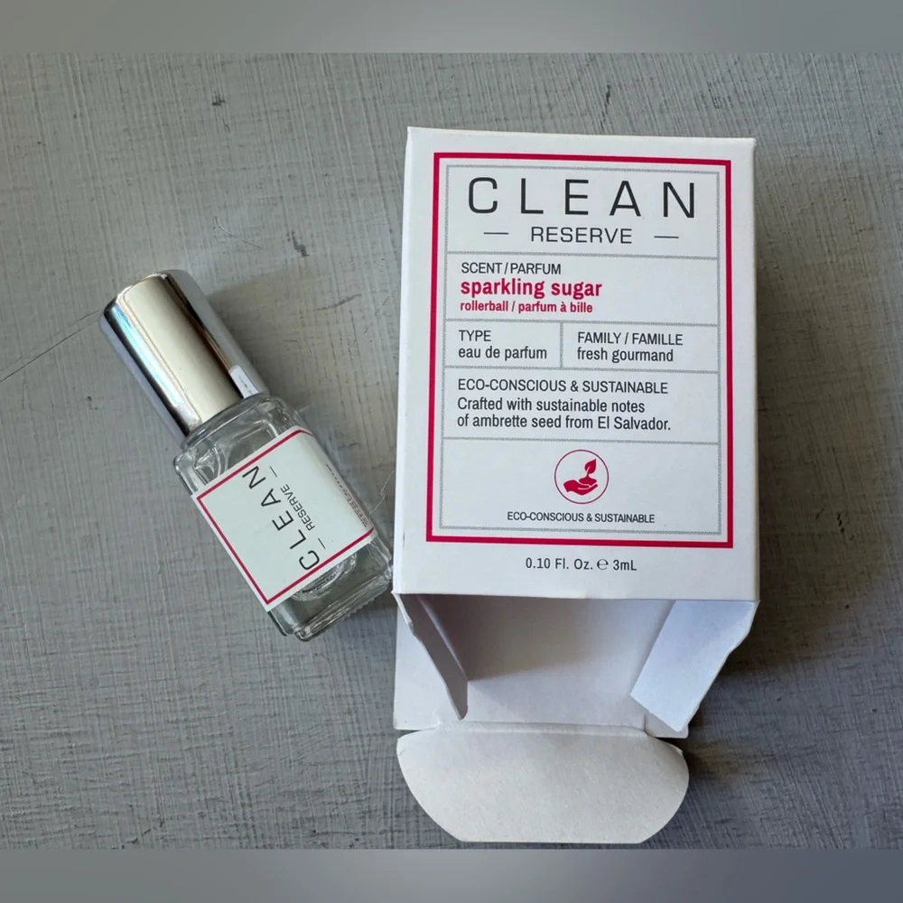 NWT CLEAN RESERVE  Sparkling Sugar EDP with Peach 3 ml